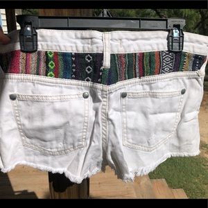 Free People White Denim Shorts